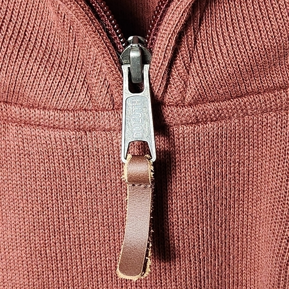 Duluth Trading Co Mens Brick Red Class Act Rib 1/4 Zip Mock-Size 3XL - Picture 4 of 8